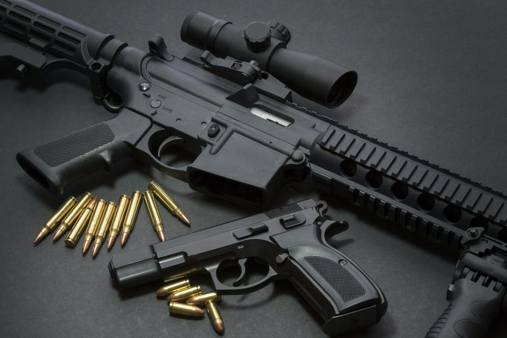 Professional handgun and rifle training with firearms and ammunition for security personnel