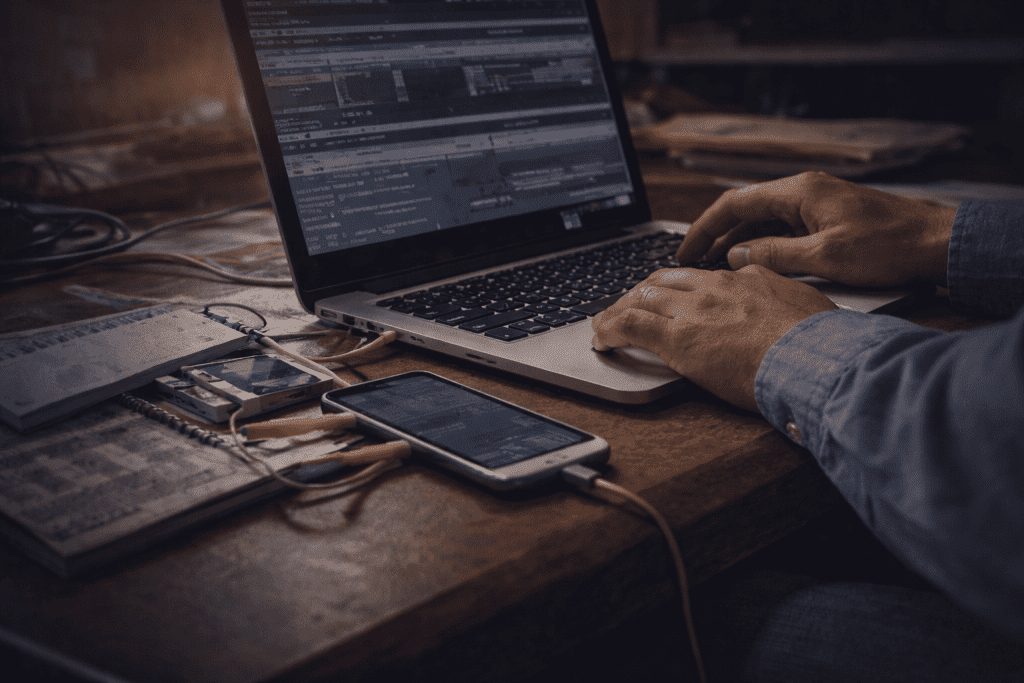 Digital forensic analysis and data recovery from laptop and smartphone devices